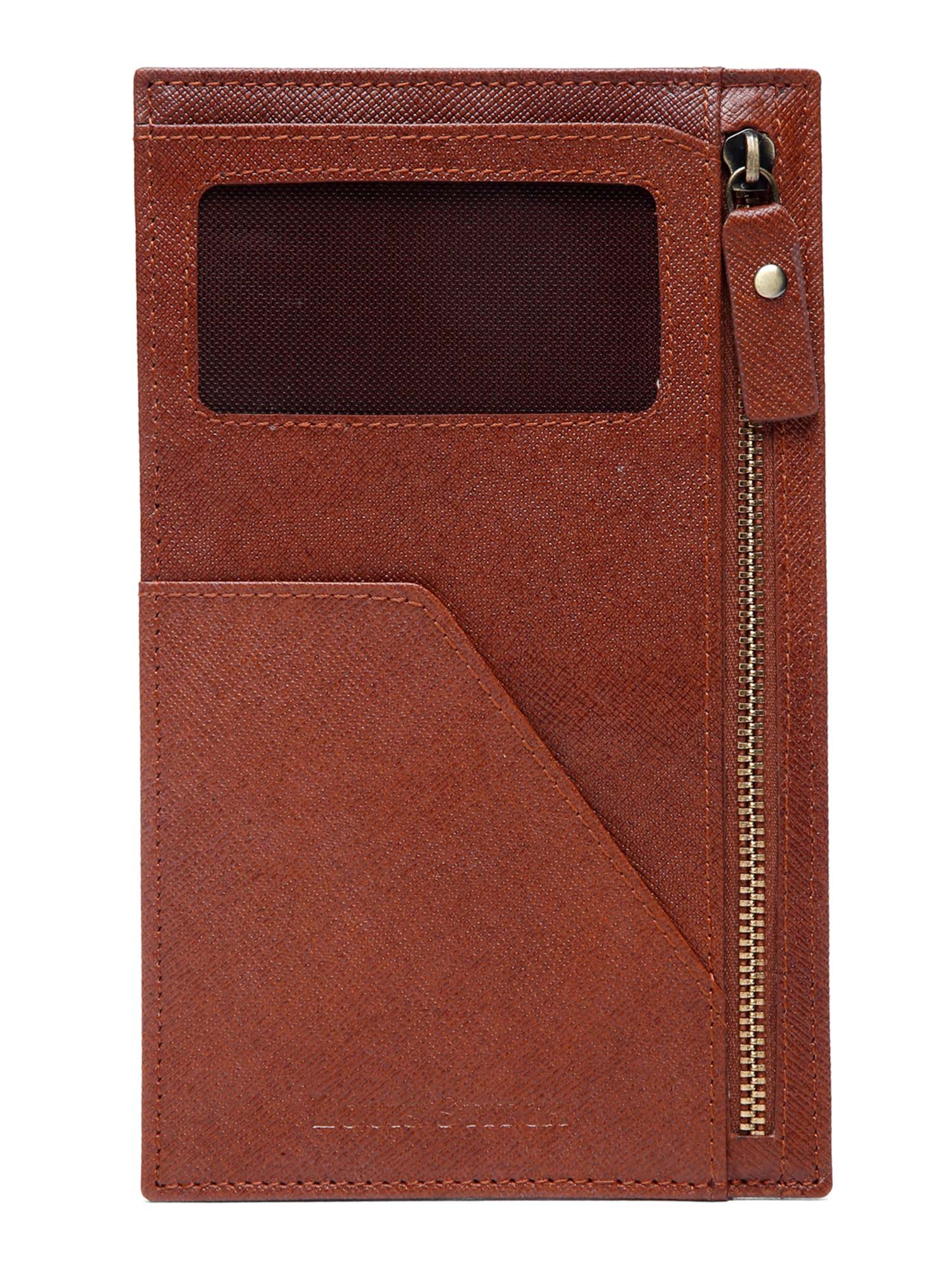 Italian Saffiano Leather Passport Holder With RFID Protection